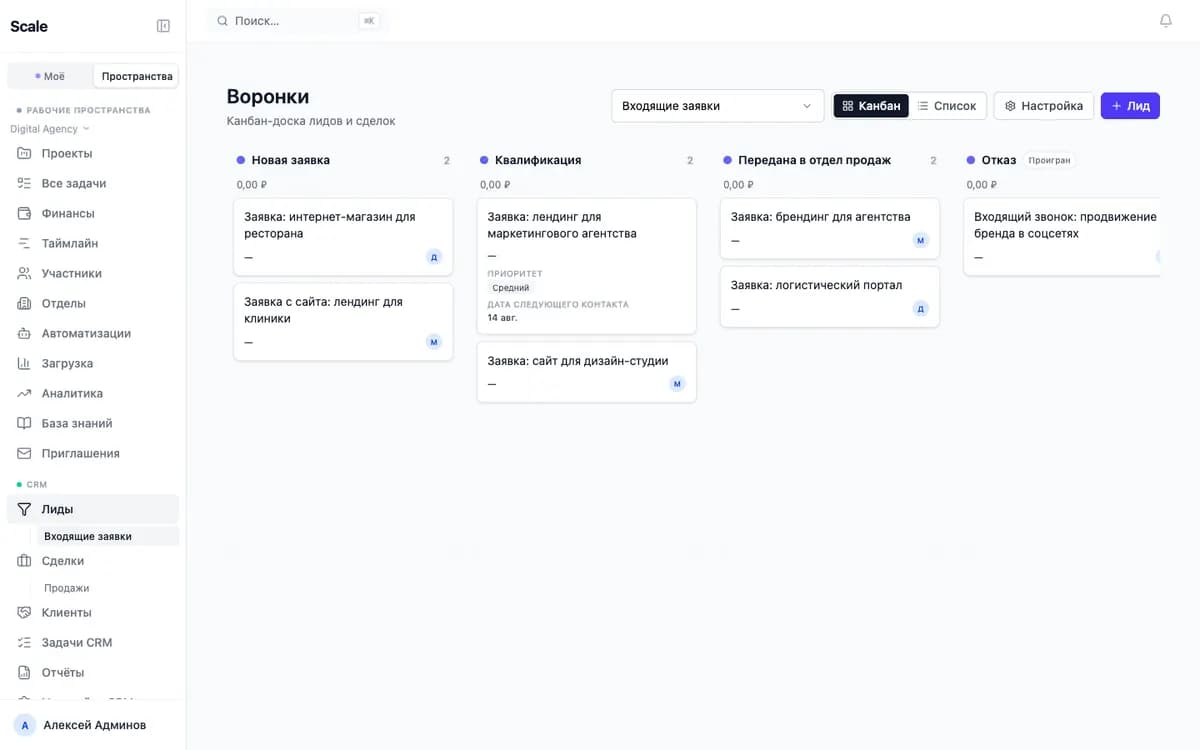 CRM: several pipelines instead of one per company