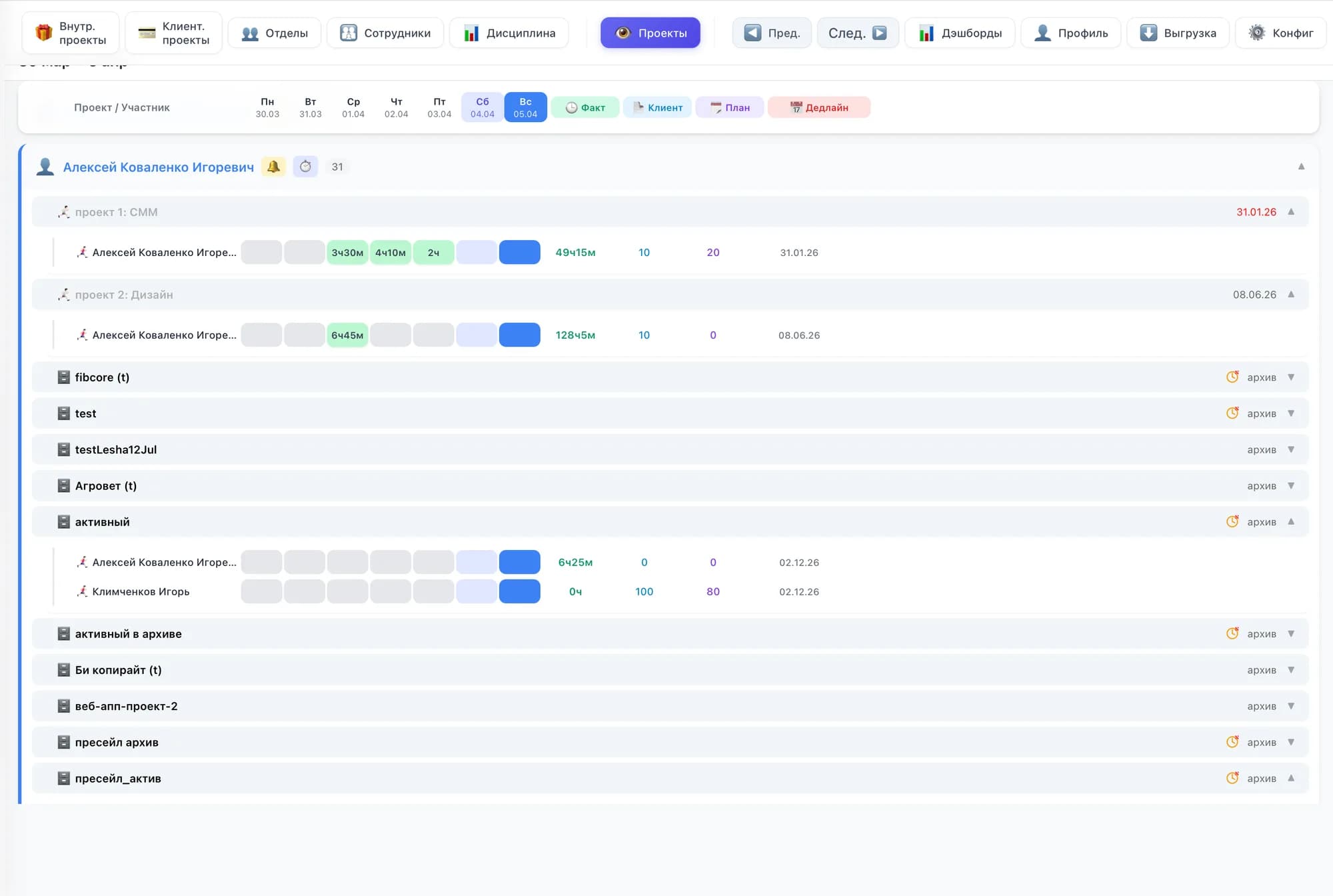 SETTERS Resources Manager — Resource Management & Time Tracking System