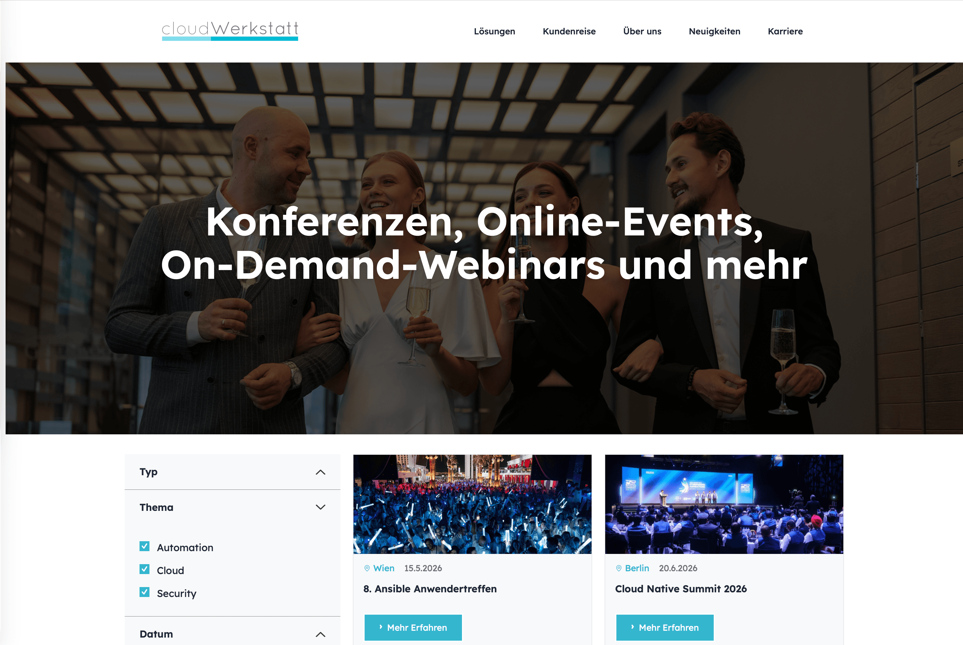 CloudWerkstatt Events Page